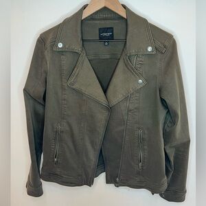 Liverpool Olive Green Utility Moto Jacket